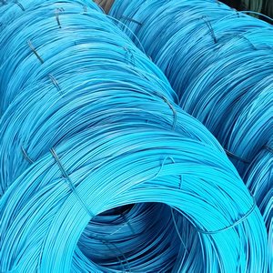 2.0/3.0mm 50kgs/rouleau 250 mètre corde bleu galvanisé acier 8mm 1/2 pouces Pvc enduit boucle <span class=keywords><strong>fil</strong></span> <span class=keywords><strong>d</strong></span>'<span class=keywords><strong>attache</strong></span> avec crochets pour clôture à maillons de chaîne - Product Image 4