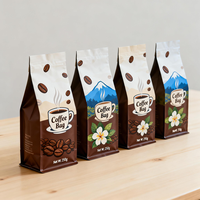 Nouveautés : Sachets à fond plat en aluminium, refermables, de qualité alimentaire, anti-humidité, haute barrière, pour café en poudre et boissons