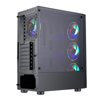 Mesh Gaming Computer Case Gaming Desktop Pc Case Panel frontal Computer Case Diseño elegante Exclusivo Metal Stock ATX Plástico Nuevo
