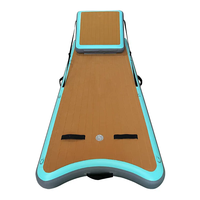 Gran oferta, juego de agua, cubierta flotante inflable para el sol, salón de isla flotante/plataforma de ocio para fiestas, muelle flotante inflable para fiestas