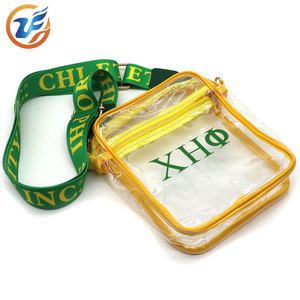 Chi Eta phi sorority PVC Crossbody Tote túi công suất lớn trong suốt vai Sling Ví rõ ràng sân vận động thư bãi biển - Product Image 1