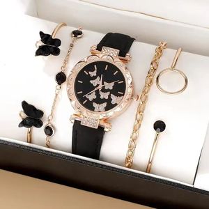 Nuovi 6 pz/set di Set di orologi da donna di lusso personalizzati, orecchini anello collana alla moda e alla moda Set di gioielli CD198 - Product Image 5