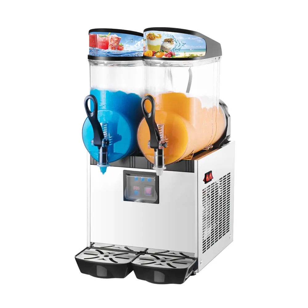 SPACE 2 Bowls Granita Slush Machine Slushie Machine With LED Lid