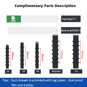 Contenitori di stoccaggio anteriori aperti organizzatore di plastica scatole impilabili di grandi dimensioni contenitori di stoccaggio di piccole parti di strumenti