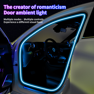 2025 Беспроводная светодиодная подсветка RGB с управлением приложением для автомобильных дверей, наружное акриловое Внутреннее освещение с волоконно-оптической лентой - Product Image 4