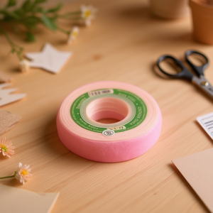 Nastro di Gasa Rosa 2.5Cm X 35Y per Artigianato e Decorazione - Product Image 3