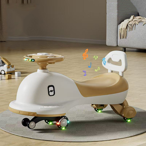 Yeni Yunus Tasarımlı Çocuklar İçin Döndürme Aracı Sihirli Plazma Çocuk Salıncak Arabası Müzikli Led Işıklı Bebek Sallanma Arabası Kaydıraklı Binilebilir Araba - Product Image 3