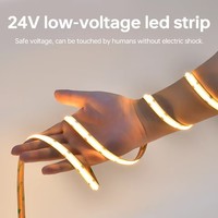 Tira de Luz LED COB Atenuable de 512 LED, Sin Oscuridad, Cortable cada 31.25mm, 24V, CRI90
