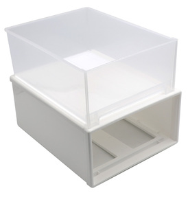 Znst022 ngăn kéo phong cách trong suốt Stackable hộp giày Hộp nhựa lưu trữ, được sử dụng để lưu trữ giày dép, quần áo, và đồ chơi - Product Image 3