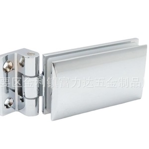 Charnière de porte en verre en acier inoxydable, surface miroir à 180 degrés pour portes de séparation de salle de bain F-2020 - Product Image 4