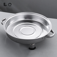 Vente en gros de bonne qualité en acier inoxydable chauffe-plats rond argenté avec couvercle pour la cuisine