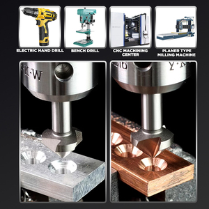 Songqi 3 sáo HSS <span class=keywords><strong>chamfer</strong></span> khoan bit cho gỗ & kim loại mịn countersinking & deburring công cụ - Product Image 4