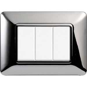 Ensemble d'interrupteurs muraux Gloca à 3 interrupteurs, 3P, en plastique chromé poli, interrupteurs durables pour Matix - Product Image 4