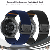 Jam tangan Samsung Huawei GT5, Garmin elastis nilon parasut gesper 20mm 22mm Universal kompatibel dengan Huawei GT5
