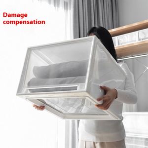 Modern Children's Toy Storage <b>Wardrobe</b> Storage Box Thickened PP Plastic with Aluminum Metal Clothes & <b>Shoe</b> Organizer - Product Image 2
