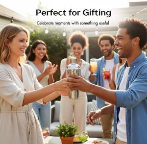 Coctelera de Acero Inoxidable 201 de Alta Calidad, Estilo Francés, Negro Mate, 750 ml - Product Image 6