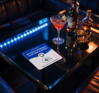 Carte NFC213 personnalisée 12*12cm, 13,56 MHz, avec code QR, pour avis et évaluation cinq étoiles, pour restaurants, hôtels et programmes de fidélisation