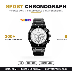 Montre de luxe personnalisée OEM/ODM avec logo, bracelet en acier inoxydable, cadran minimaliste, montre d'affaires, boîtier unique, montre à quartz - Product Image 3