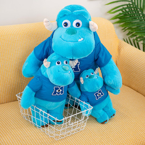 Logotipo personalizado <span class=keywords><strong>Sullivan</strong></span> juguete de <span class=keywords><strong>peluche</strong></span> camiseta Monster University de pelo azul James <span class=keywords><strong>Sullivan</strong></span> Mike muñeco de <span class=keywords><strong>peluche</strong></span> almohada de dibujos animados - Product Image 4