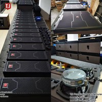 Mini equipo de sonido de audio pasivo a prueba de agua, altavoces duales de sistema de matriz de línea bidireccional de 5 pulgadas para puesta en escena