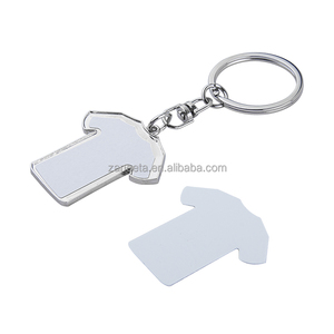 RTS Móc Khóa Kim Loại Thăng Hoa Móc Khóa Hình Áo Phông Tùy Chỉnh Trống - Product Image 2