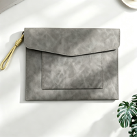 Porte-documents en cuir PU durable, format A4, multicolores, avec poche, sangle de transport, logo personnalisable