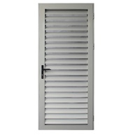 Fabricant de portes à lamelles à obturateur battant Volets de plantation à persiennes Porte de sécurité intérieure Portes à persiennes en aluminium