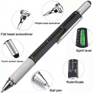 Juego de Bolígrafos Metálicos Multifuncionales Personalizados 6 en 1, Destornillador Portátil, Escala, Lápiz Táctil para Pantalla - Product Image 3