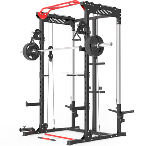 Estación multifunción con <span class=keywords><strong>polea</strong></span> alta y baja, entrenador funcional, cable crossover, máquina de dominadas, remo bajo y rack de potencia para gimnasio en casa - Product Image 3