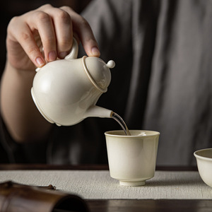 Celadon Glaze Ceramic Teacup Porcelain Cylinder Shape Kung Fu <b>Tea</b> <b>Set</b> Tasting Cup Household Personal Use Afternoon <b>Tea</b> Solid - Product Image 2