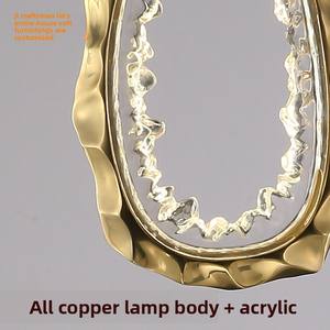 포스트모던 빌라 아일랜드 전체 구리 링 펜던트 조명 럭셔리 프랑스 호텔 레스토랑 풍경 조명기구 - Product Image 2