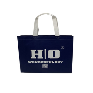 Bolso de compras reutilizable con logotipo personalizado, bolsa de mano de compras de mercado no tejida, <span class=keywords><strong>pp</strong></span> - Product Image 1