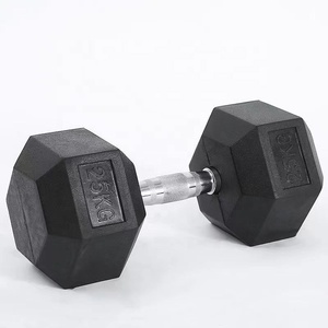 Tùy chỉnh nhôm xử lý trọng lượng cố định cao su tráng giá rẻ HEX quả tạ đặt cao su quả tạ Tạ 2.5-25kg - Product Image 1