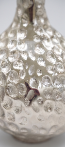 Vase décoratif en métal argenté, texture martelée, forme de bulbe rond, porte-fleurs pour la décoration de la maison, hôtel, restaurant, centre de table - Product Image 4