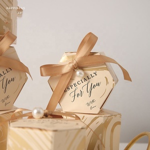 Wholesale Luxury Paper Board Hexagon Shape Chocolate Candy <strong>Box</strong> Birthday <strong>Weeding</strong> Day Present Gift Packaging <strong>Box</strong> with Pearl - Product Image 3