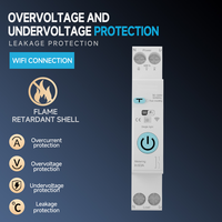 Logo Kustom TUYA 1P+N 63A WIFI Smart Switch Pengukur Energi Pemutus Sirkuit Proteksi Tegangan Arus Kebocoran Relay RCBO