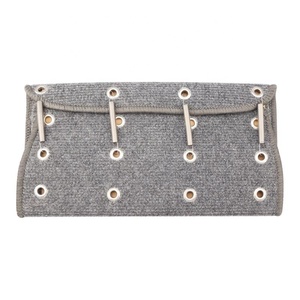 Housse de marchepied d'entrée pour camping-car 45x40cm en tissu gris antidérapant avec œillets métalliques et barres à ressort pour camping-car, <span class=keywords><strong>caravane</strong></span> - Product Image 1