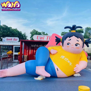 Desain Baru Kustom Maskot Gadis Tiup Lucu Kartun untuk Dekorasi Acara - Product Image 1