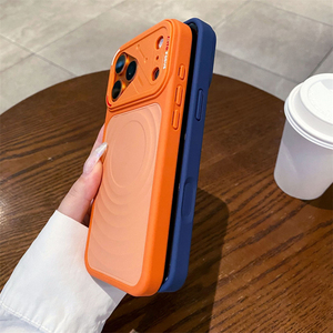 เคสแม่เหล็กสีด้านสำหรับ iPhone 14 15 16 Pro Max ป้องกันเลนส์กล้อง, เคสสำหรับ iPhone 17 Pro Max รุ่นใหม่ ปี 2025 สีแดง - Product Image 5