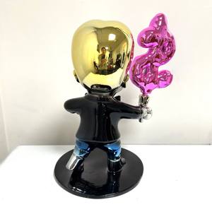 Statues Pop Art Alec <span class=keywords><strong>Monopoly</strong></span>, <span class=keywords><strong>Monopoly</strong></span> de dessin animé avec des signes de dollar, statue en fibre de verre chromée, <span class=keywords><strong>Monopoly</strong></span> avec sculpture de crème glacée - Product Image 3