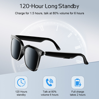 Lunettes Intelligentes Huarui YJ-01 2026 avec Contrôle Vocal IA Sans Fil, Étanchéité IP67, Lecteur de Musique, Lunettes de Soleil Sportives d'Extérieur, Recharge Type-C