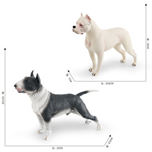 Modelo de simulación de animales de compañía transfronterizo para educación científica y cognitiva infantil, juguete decorativo de perro <span class=keywords><strong>Dogo</strong></span> Bull Terrier - Product Image 4