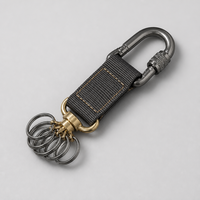 Porte-clés personnalisé en alliage de zinc à 5 anneaux avec impression UV, clip mousqueton, dôme époxy, cadeau promotionnel, souvenir de voyage, logo sportif
