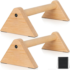 Gói mới của 2 gỗ rắn đẩy lên đứng song song thanh song Hỗ trợ các bài tập thể dục mềm dẻo và sức mạnh cơ thể trên - Product Image 1