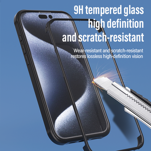 Hai Mặt 360 ° Bảo Vệ Đầy Đủ Bìa Hấp Hình Kính Chống Sốc Từ Trường Hợp Điện Thoại Cho <span class=keywords><strong>Iphone</strong></span> 16 Pro Max 15 14 Trong Màu Đen - Product Image 3