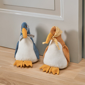 Butée de porte décorative en tissu, motif canard de dessin animé, en forme de pouf de sable fin, animal mignon, coupe-vent, anti-collision, pour usage domestique - Product Image 3