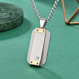 Cítara impermeable Anti no deslustre libre Pvd Acero inoxidable joyería de moda colgante collares para hombres al por mayor 2025 - Product Image 6