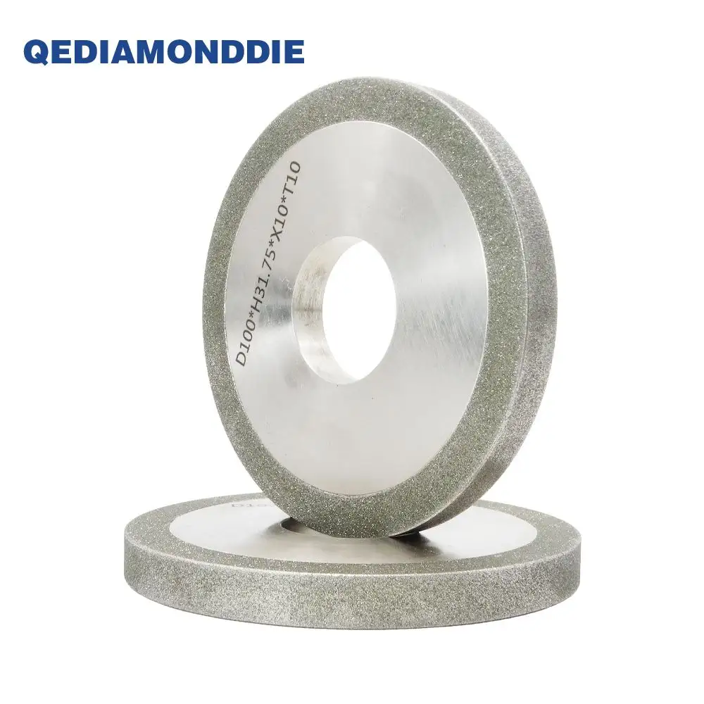 1a1 phẳng Electroplated trái phiếu kim cương Mài bánh xe cho Carbide tập tin phay Cutter Electroplated kim cương Mài bánh xe