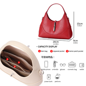 Nuevo <span class=keywords><strong>Bolso</strong></span> de Media Luna de Cuero Vacuno de Primera Calidad, Simple y de Lujo, <span class=keywords><strong>Bolso</strong></span> de Mano de Cuero Genuino, <span class=keywords><strong>Bolso</strong></span> <span class=keywords><strong>Bandolera</strong></span> - Product Image 5