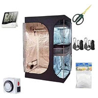 Hydroponie pour kit, directement de l'usine |   Kit complet de serre intérieure 0,4 m x 0,4 m avec structure métallique, ventilateur LED, pour culture à domicile
